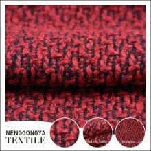 Tela de chenilla roja hermosa de encargo de alta calidad de China para el vestido